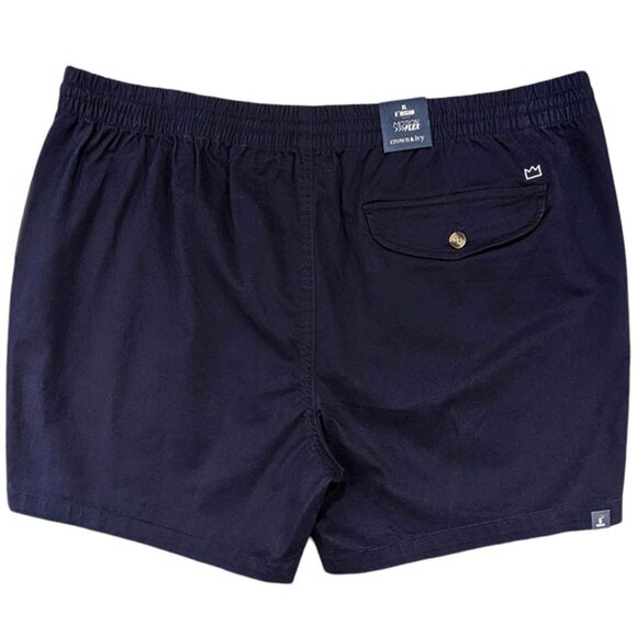 NEW Crown & Ivy Dad Shorts Mens XL Navy Cotton Resort Chino Driving Motion Flex - Picture 2 of 11